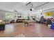 Spacious garage featuring a bar, pool table, and ample room for storage and recreation at 138 Brant Acres Ln, Bonneau, SC 29431