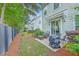 Cozy backyard patio, ideal for outdoor seating and entertaining with a grill at 1666 Bridwell Ln, Mount Pleasant, SC 29466