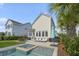 Inviting backyard showcasing a private pool, lounge chairs, and outdoor dining area, perfect for relaxation and entertaining at 1713 Banning St, Mount Pleasant, SC 29466