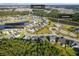 Aerial view of the property showcasing its location within a community with ponds and an amenities center at 202 Buttercup Ln, Summerville, SC 29486