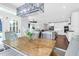Dining room with wood table and decorative lighting fixture at 217 Quimby Hill Dr, Huger, SC 29450