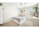 Bright bedroom with a ceiling fan, window with blinds, and room for personalization at 286 Godwit Dr, Summerville, SC 29486