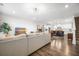 Expansive living area open to the kitchen, perfect for entertaining, and features stylish decor at 286 Godwit Dr, Summerville, SC 29486