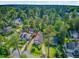 An aerial view of charming homes nestled in a lush, green, tree-lined community at 316 Simmons Ave, Summerville, SC 29483