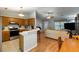 Well-lit kitchen with ample counter space, stainless steel appliances, and an open view into the living room at 3347 Walter Drive, Johns Island, SC 29455