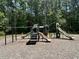A community playground with multiple slides, climbing structures, and swings in a well maintained and shaded area at 350 Cypress Walk Way, Wando, SC 29492