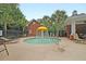 Community splash pad with a fountain and seating areas, great for  at 350 Cypress Walk Way, Wando, SC 29492
