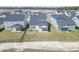 Aerial view of a backyard and neighborhood with newly installed backyard fences at 444 Parish Farms Dr, Summerville, SC 29486