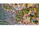 An aerial view of the property lines with salt water pond and marsh views at 4715 Highway 165, Meggett, SC 29449