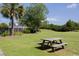 Community picnic area with a table, set in a grassy spot with shady trees at 5008 Northfield Ct, Charleston, SC 29414
