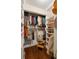 Organized walk-in closet with ample shelving and hanging space for clothing and accessories at 509 Klein St, Mount Pleasant, SC 29464