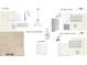 Selection of kitchen and bathroom materials with different textures and colors for a cohesive design at 705 Maynard Ln, Summerville, SC 29486