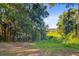 A picturesque backyard with lush green space and a view of the waterway beyond the trees at 7074 W Constellation Dr, North Charleston, SC 29418