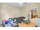 This bedroom features laminate wood floors, neutral walls and fair lighting at 7074 W Constellation Dr, North Charleston, SC 29418