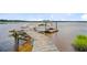 A well-maintained private boat dock showcasing waterfront living at 7074 W Constellation Dr, North Charleston, SC 29418