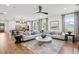 Spacious open-concept living room with an adjacent kitchen, perfect for entertaining guests at 762 Maynard Ln, Summerville, SC 29486