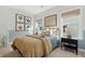 Charming bedroom featuring fishing-themed décor, natural light, and stylish furnishings at 786 Maynard Ln, Summerville, SC 29486