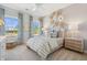 Bright bedroom with a view, featuring a comfortable bed, floral décor, and stylish furnishings at 786 Maynard Ln, Summerville, SC 29486
