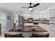 Stylish kitchen with granite countertops and stainless steel fridge, ready for cooking at 9091 Delancey Cir, North Charleston, SC 29406