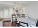 Kitchen/dining room with granite countertops and stainless steel appliances and bar stool seating at 1 King # 702, Charleston, SC 29401