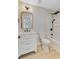 Updated bathroom with white vanity, black fixtures, and shower-tub combo at 1001 Waterwood Dr, Goose Creek, SC 29445