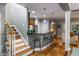 A view of kitchen featuring bar seating, stainless appliances, and hardwood floors at 1033 Mathis Ferry Rd, Mount Pleasant, SC 29464