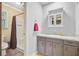 Bright bathroom with a shower/tub combination and single sink vanity, for a clean aesthetic at 105 Greendale Ct, Summerville, SC 29485
