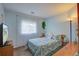 Cozy bedroom featuring a comfortable bed, natural light, and soothing blue walls at 106 Sioux Ct, Summerville, SC 29483
