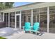 Relaxing patio space with screened in porch, outdoor seating, and views of the manicured lawn at 1115 Old Field Dr, Summerville, SC 29483