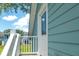 Exterior view of the door leading to the apartment above the garage and staircase at 1150 Oak Bluff Ave, Charleston, SC 29492