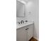 Stylish bathroom vanity with a modern sink, black faucet, and a framed mirror at 1530 Fort Johnson Rd # 2E, Charleston, SC 29412