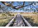 Scenic boardwalk stretches across the marsh, offering a peaceful pathway through the serene landscape at 1723 Live Oak Park, Seabrook Island, SC 29455