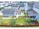 Aerial view of backyard with patio, pergola, and fenced perimeter at 1726 Winfield Way, Charleston, SC 29414