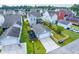 Aerial view of a home with detached garage and fenced backyard at 1726 Winfield Way, Charleston, SC 29414