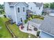 Aerial view of backyard with patio, pergola, and outdoor grill at 1726 Winfield Way, Charleston, SC 29414