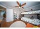 ' bedroom featuring a bunk bed, hardwood floors, and white shelving at 1726 Winfield Way, Charleston, SC 29414