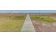Scenic wooden boardwalk leading to a waterfront dock with picturesque marshland and water views at 226 Old House Ln, Dewees Island, SC 29451