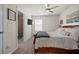 Bedroom with large window, ceiling fan, and ensuite bathroom at 291 Lucca Dr, Summerville, SC 29486