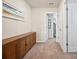 Hallway with wood storage cabinet at 291 Lucca Dr, Summerville, SC 29486