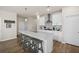 Stylish kitchen featuring a large island with seating, stainless steel appliances, and ample cabinets at 291 Lucca Dr, Summerville, SC 29486