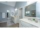 Bright, spacious bathroom featuring double vanities, large mirrors, and recessed lighting at 2997 Sturbridge Rd, Mount Pleasant, SC 29466