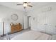 Neutral bedroom featuring a dresser, large double closets, and carpeted floors at 3082 Emma Ln, Mount Pleasant, SC 29466