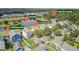 Aerial view of homes near a pond, walking trail, and tennis courts at 312 Germander at 312 Germander Ave, Summerville, SC 29483