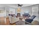 Inviting living room features a fireplace, large windows, and comfortable seating at 312 Germander Ave, Summerville, SC 29483