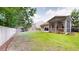 Well-maintained backyard features manicured lawn, landscaping, privacy fence, and a screened-in back porch at 3198 Conservancy Ln, Charleston, SC 29414
