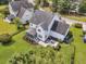 Aerial view of the house featuring the patio, fenced-in yard, and screened-in porch at 3224 Hatchway Dr, Mount Pleasant, SC 29466