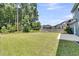 A wide-open backyard with a patio and a view of the wooden fence at 354 Beachgrass Ln, Summerville, SC 29486