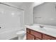 Bathroom featuring a toilet, bathtub, and wood vanity with chrome fixtures at 354 Beachgrass Ln, Summerville, SC 29486