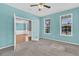 Inviting office space featuring French doors, carpet, and views to the dining room at 354 Beachgrass Ln, Summerville, SC 29486