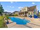 Backyard oasis featuring a sparkling pool, sun loungers, and a screened-in porch, ideal for relaxation at 404 Topcrest Ln, Moncks Corner, SC 29461